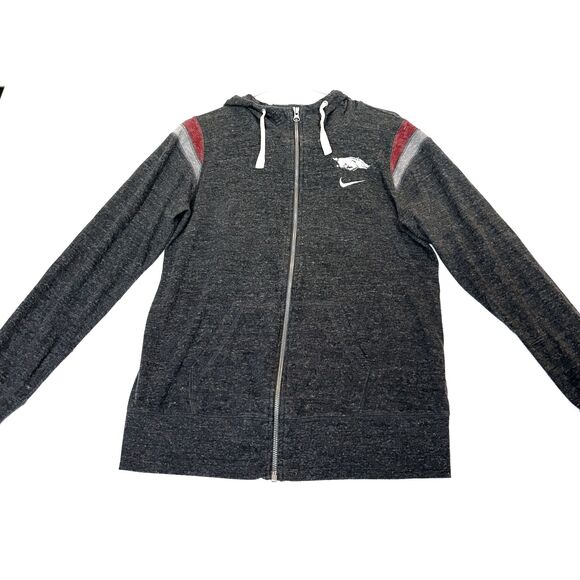 Nike | Jackets & Coats | Nike Arkansas Razorbacks Large Charcoal Full ...
